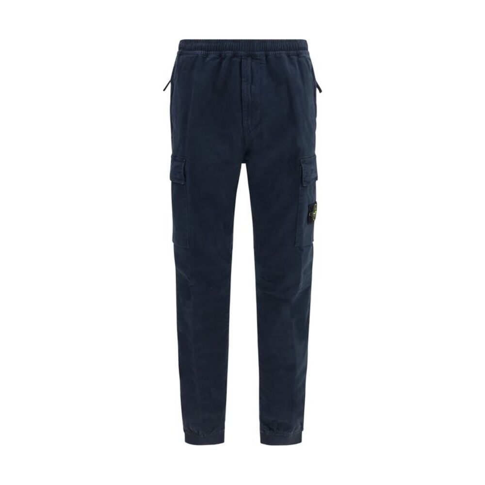 Stone Island Men Cargo Pants With Elasticated Cuffs